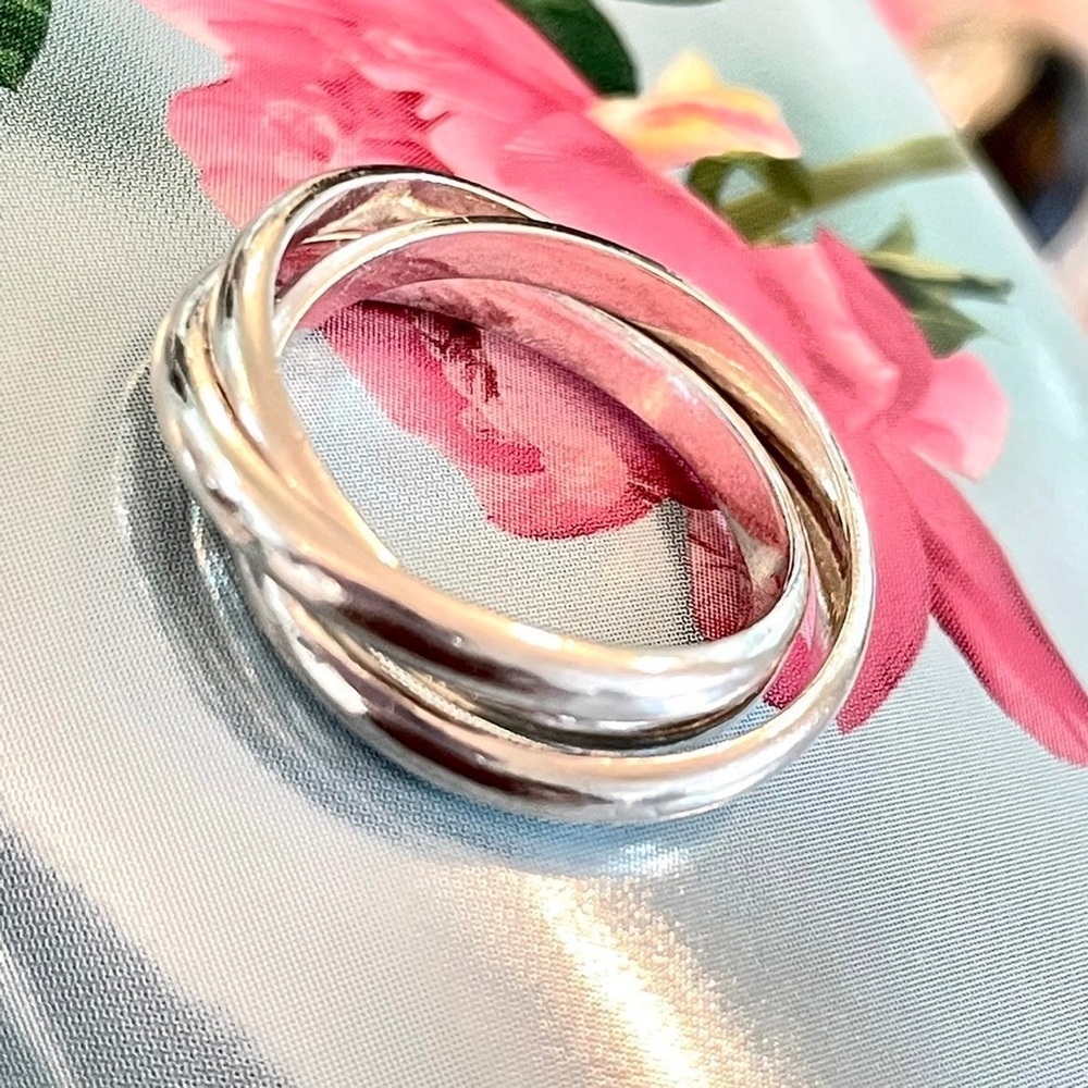INFINITY ENTWINED RING STERLING SILVER 925 WOMANS STATEMENT - Size 5